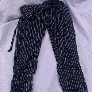 Black and white dressy pants